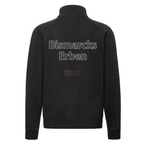 Sweat Jacke "Kaisertreu - Bismarcks Erben", schwarz, Motiv Rücken