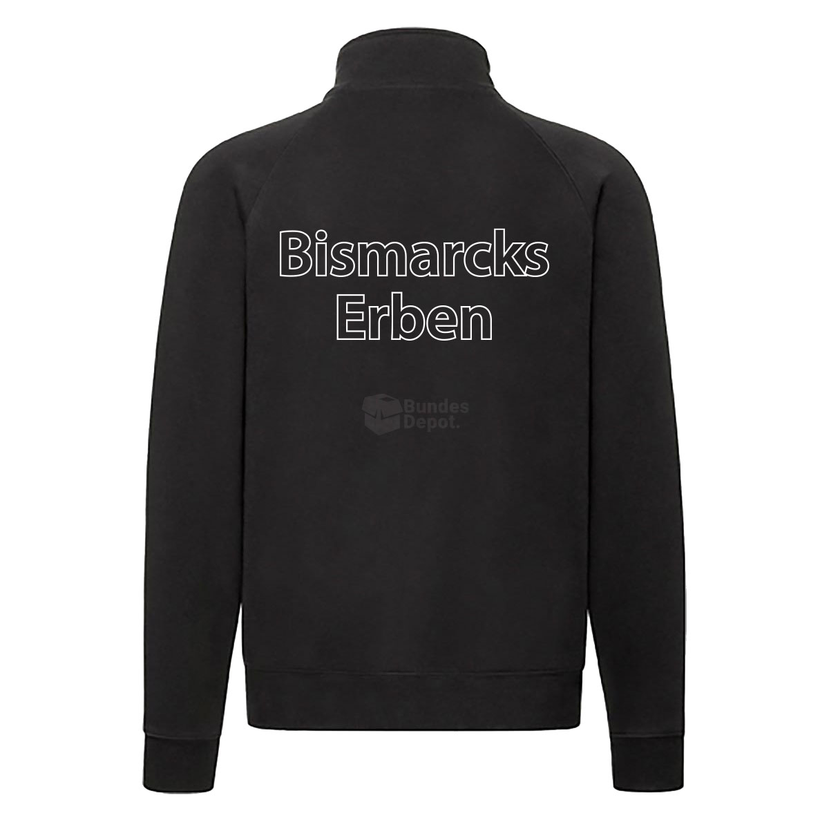 Sweat Jacke "Kaisertreu - Bismarcks Erben", schwarz, Motiv Rücken