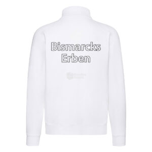 Sweat Jacke "Kaisertreu - Bismarcks Erben" weiß, Rücken