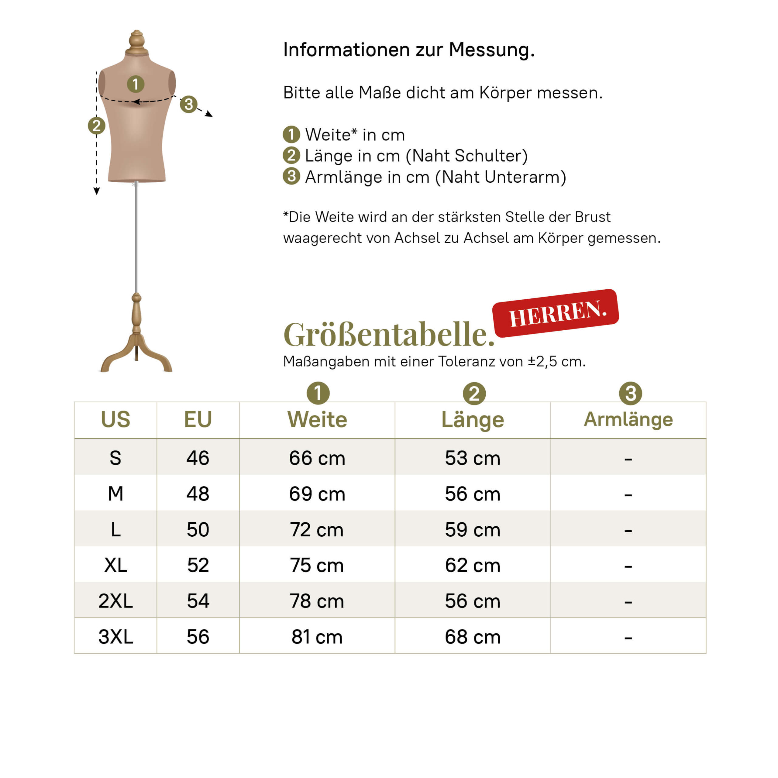 Herren Pullover Stehkragen Bundesstaaten-Kollektion Größentabelle